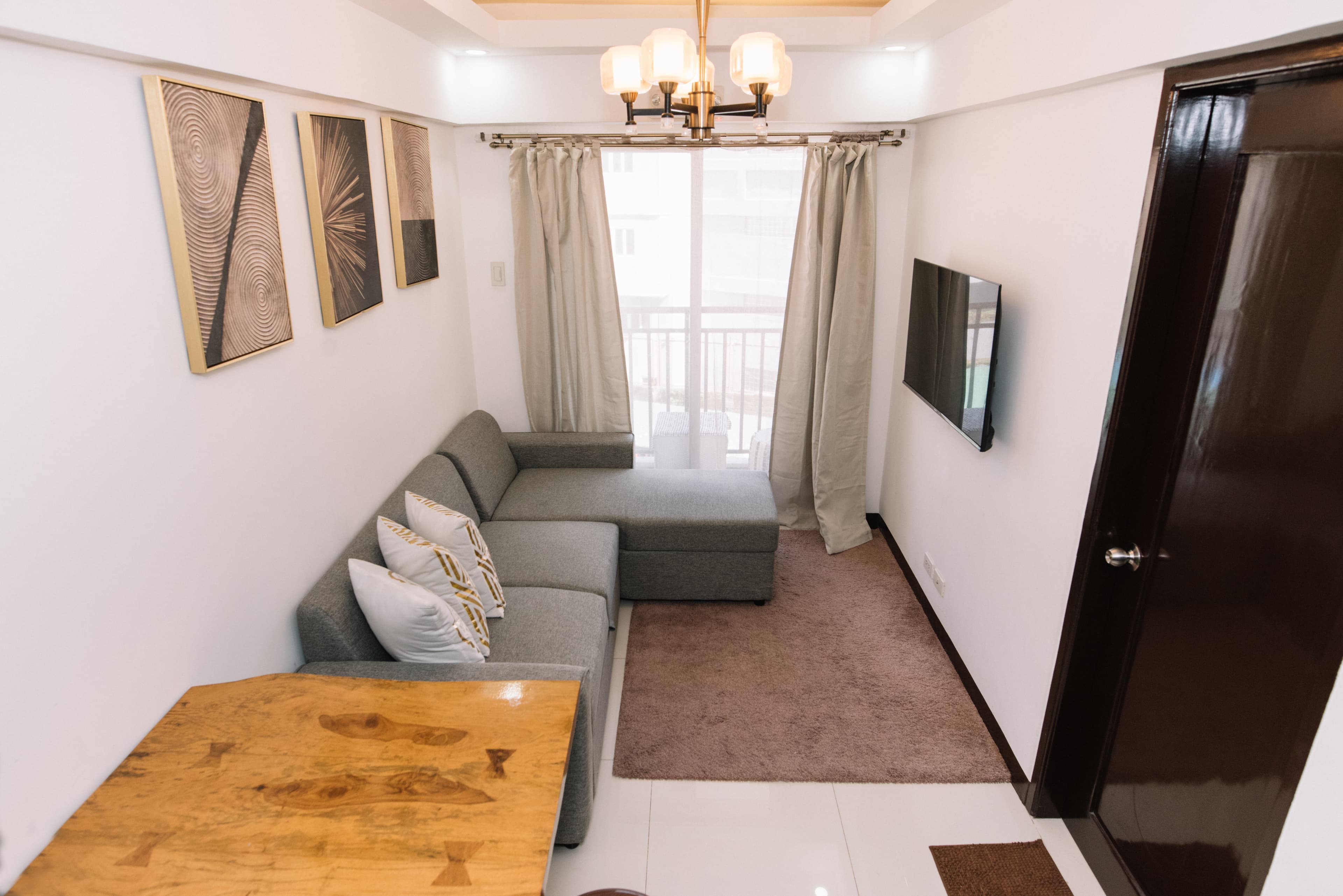 Dining area in the living room